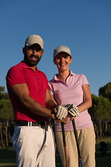 Image showing portrait of couple on golf course