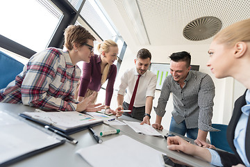 Image showing startup business team on meeting at modern office