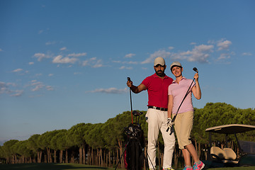 Image showing portrait of couple on golf course