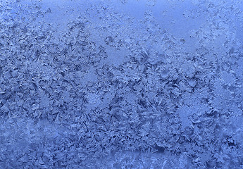 Image showing Natural ice pattern on winter glass