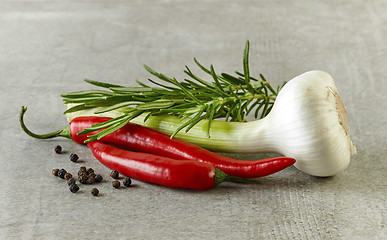 Image showing fresh herbs and spices