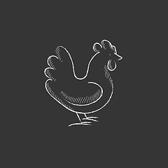 Image showing Hen. Drawn in chalk icon.