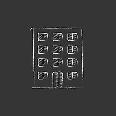 Image showing Residential building. Drawn in chalk icon.