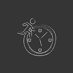 Image showing Time management. Drawn in chalk icon.