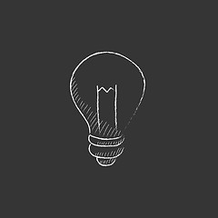 Image showing Lightbulb. Drawn in chalk icon.