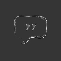 Image showing Speech bubble. Drawn in chalk icon.