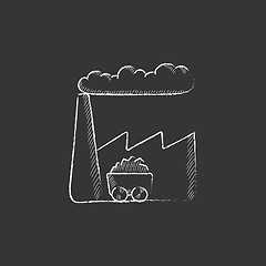 Image showing Factory. Drawn in chalk icon.