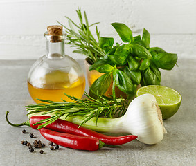 Image showing fresh herbs and spices