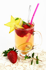 Image showing Fresh summer fruit tea