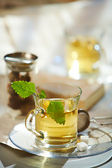 Image showing cup of mint tea