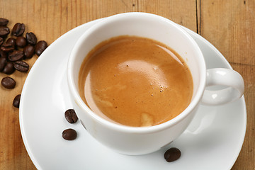 Image showing cup of fresh coffee espresso