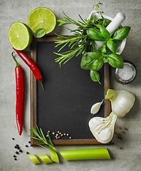 Image showing fresh herbs and spices