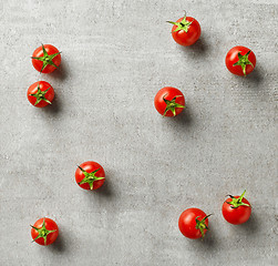 Image showing small fresh cherry tomatoes