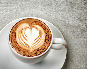 Image showing cup of cappuccino coffee