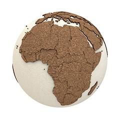 Image showing Africa on light Earth