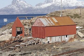 Image showing Old Norwegian seahouse.