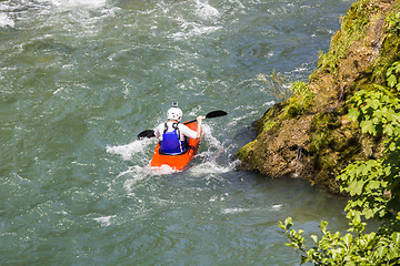 Image showing Kayaking in white water