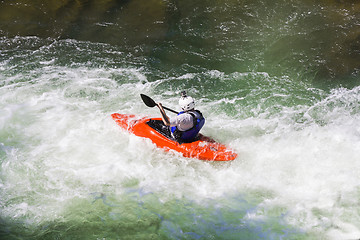 Image showing Kayaking in white water