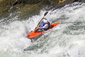 Image showing Kayaking in white water