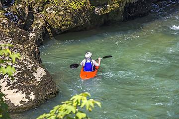 Image showing Kayaking in white water