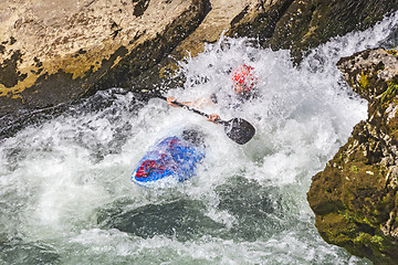 Image showing Kayaking in white water