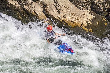 Image showing Kayaking in white water