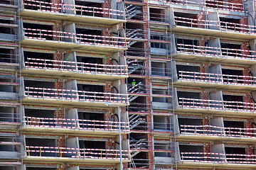 Image showing Building Under Construction with Balconies