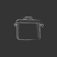 Image showing Saucepan. Drawn in chalk icon.