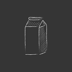 Image showing Packaged dairy product. Drawn in chalk icon.