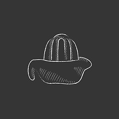 Image showing Lemon squeezer. Drawn in chalk icon.