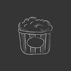 Image showing Popcorn. Drawn in chalk icon.