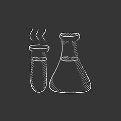 Image showing Laboratory equipment. Drawn in chalk icon.