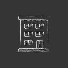 Image showing Residential building. Drawn in chalk icon.