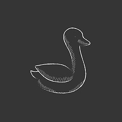 Image showing Duck. Drawn in chalk icon.