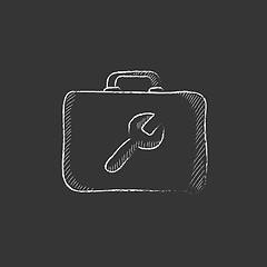 Image showing Toolbox. Drawn in chalk icon.