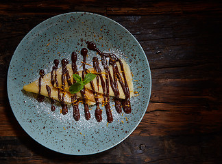 Image showing Crepes with chocolate cream