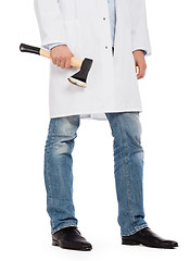 Image showing Evil medic holding a small axe