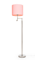 Image showing Red floor lamp, isolated