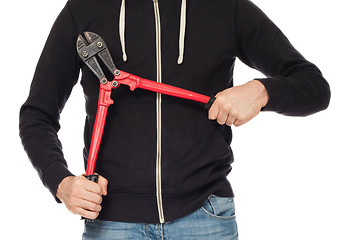 Image showing Robber with red bolt cutters