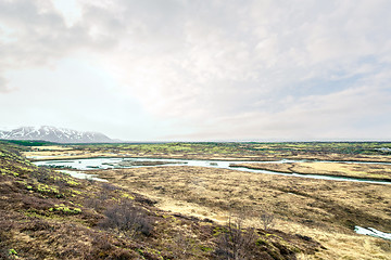 Image showing Landscape at the Thingvellir national park