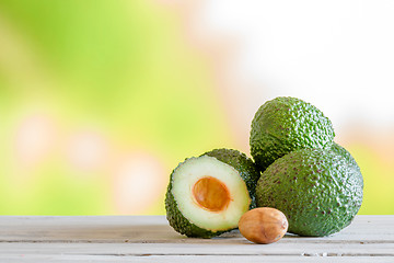 Image showing Pile of avocado on a table