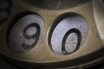 Image showing Close up of Vintage phone dial - 0