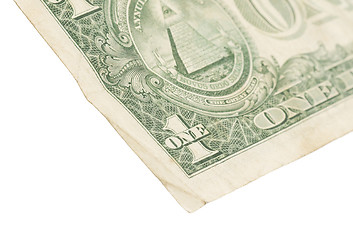 Image showing US one Dollar bill, close up 