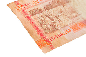 Image showing 5 Gambian dalasi bank note