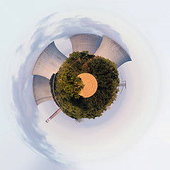 Image showing Planet of Cooling towers at the nuclear power plant