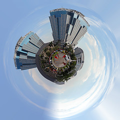 Image showing Planet of Building on main street in central Jakarta