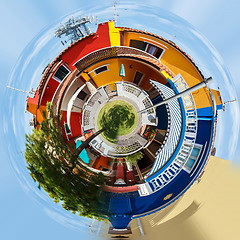 Image showing Planet of Colorful buildings in italian street