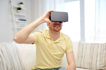 Image showing young man in virtual reality headset or 3d glasses