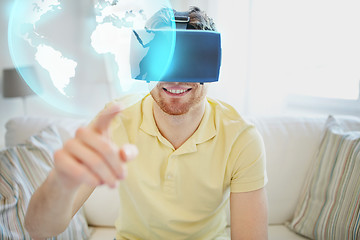 Image showing young man in virtual reality headset or 3d glasses