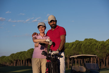 Image showing portrait of couple on golf course